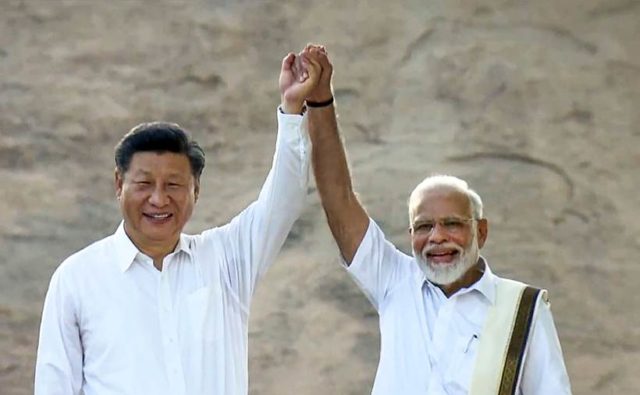 Modi and Xi in Mamallapuram